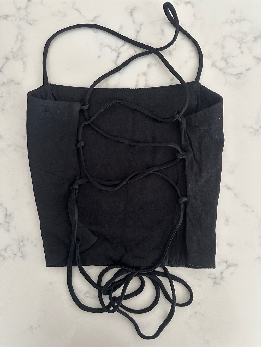 Zara Black Strappy Crop Top